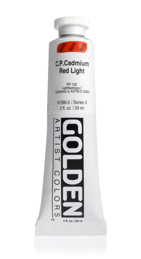 GOLDEN HEAVY BODY ACRYLIC CP CAD RED LT 2 OZ